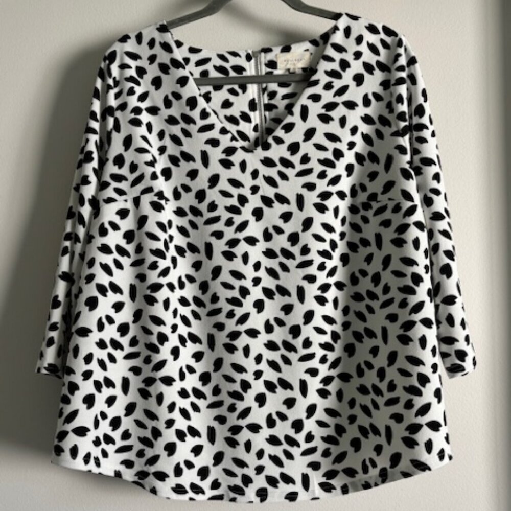 MELLODAY V-neck 3/4 sleeve blouse size 1X